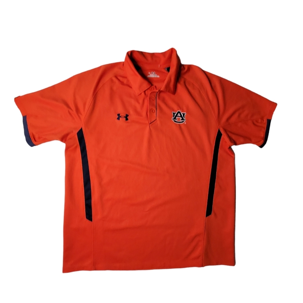Auburn Tigers War Eagles Under Armour Men's Orange NCAA Polo Shirt M Medium